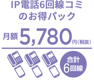 IP電話6回線コミのお得パック