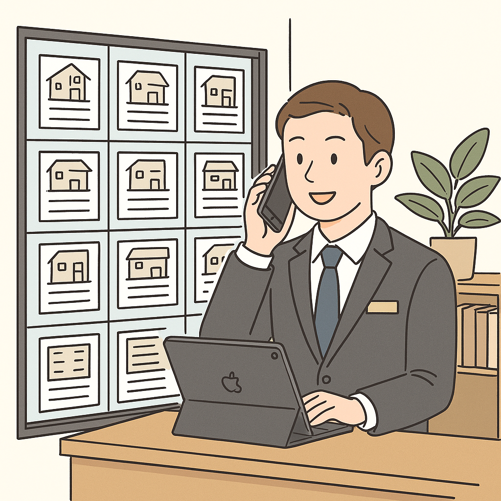 業務中の女性のイラスト